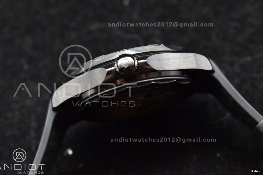 Seamaster Black VSF 43.5mm 1:1 Rubber Black Ceramic Dial Best 300m on Black A8806 Edition Strap 1228